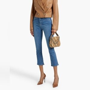 VERONICA BEARD Carson Kick-Flare Medium Wash High Rise Jeans